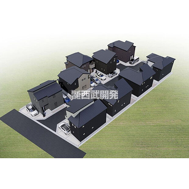 全体外観イメージパース（図面を基に描いたもので実際とは異なります）