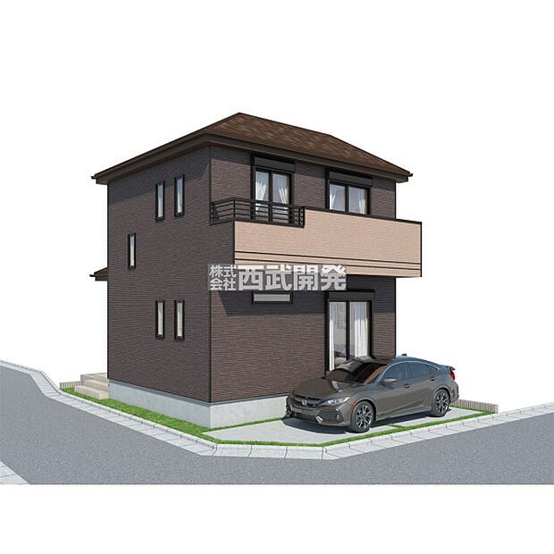 外観イメージパース(図面を基に描いたもので実際とは異なります)