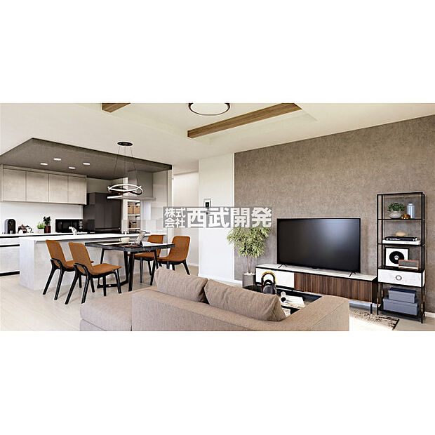 内観イメージパース(図面を基に描いたもので実際とは異なります/家具や照明器具等は含まれません)