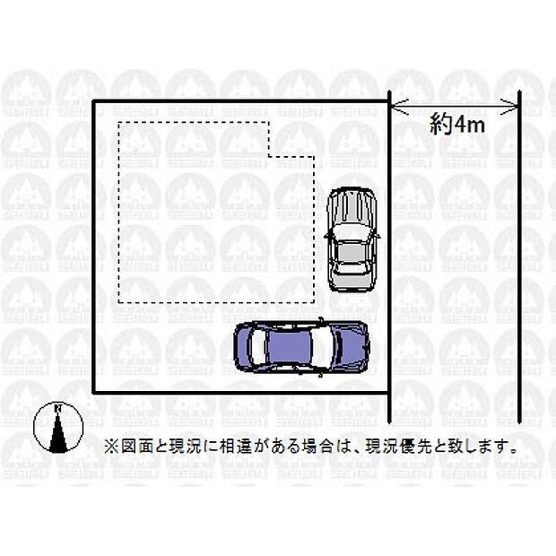 敷地面積87.96m2 カースペース2台(車種による)