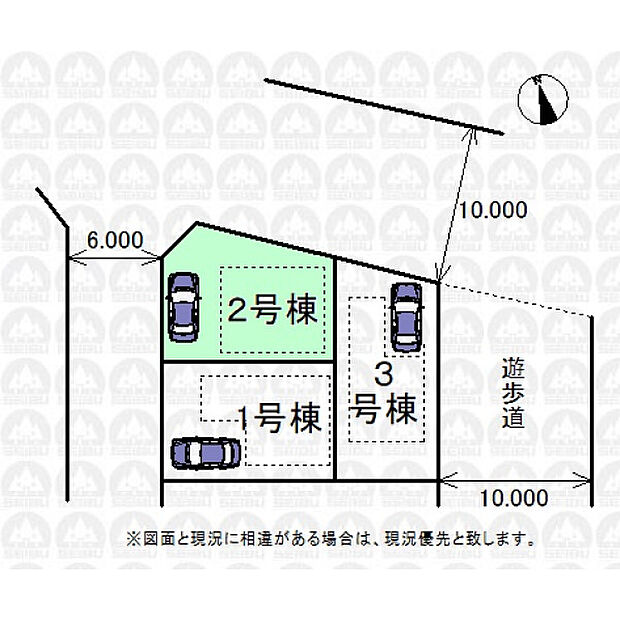 北西角地/実測図ではございません