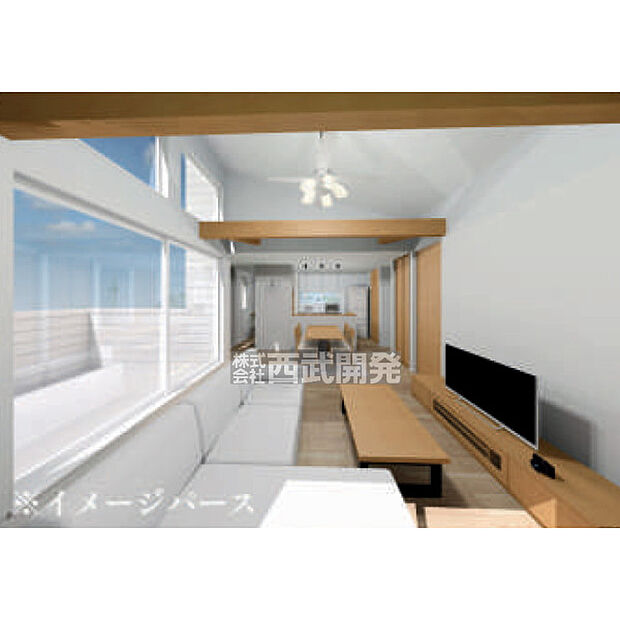 内観完成イメージパース（配置してある家具や小物類はCGによるイメージです）