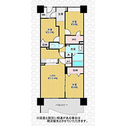 シティヴェールふじみ野三番館 3LDKの間取図画像