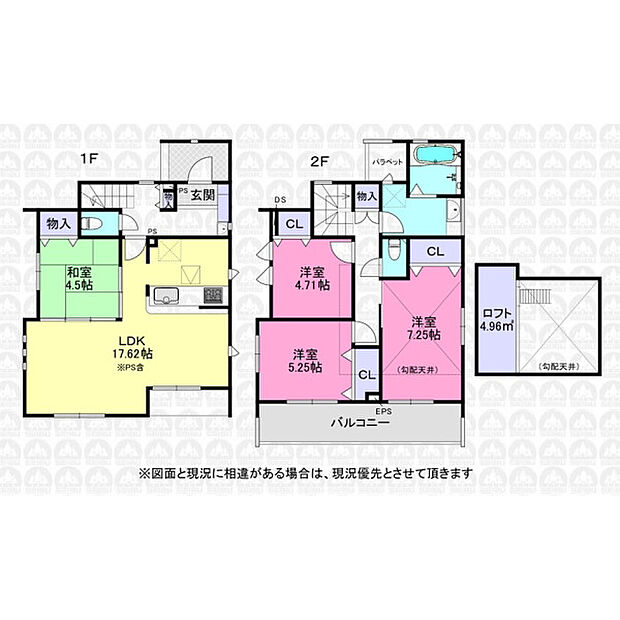 ロフト付きの4LDK住宅