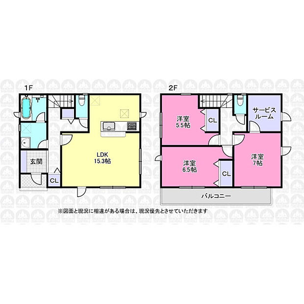 3LDKとサービスルームの間取り！