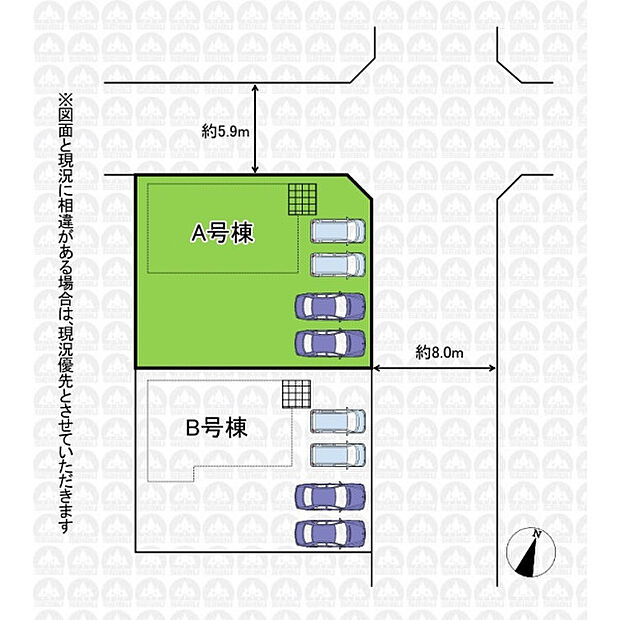【区画図】実測図ではありません。