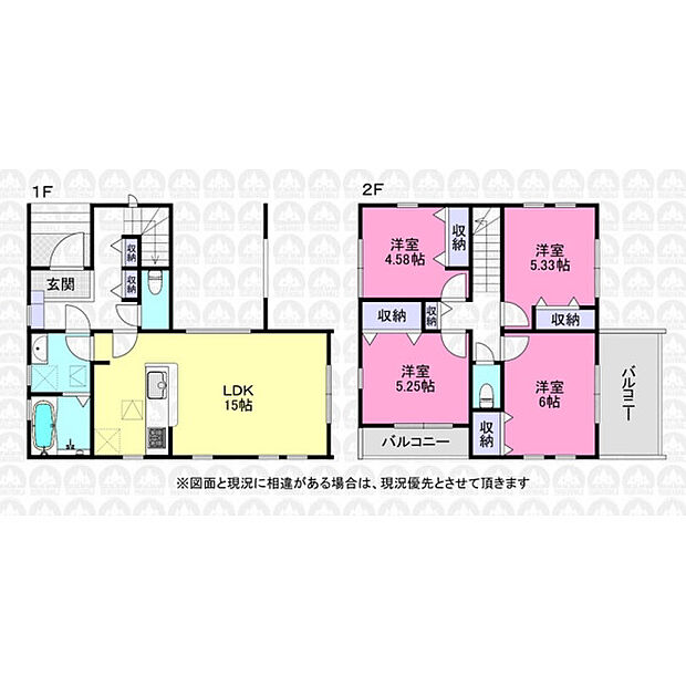 1階に水回り集約の4LDK！玄関は広々としていて収納豊富です！