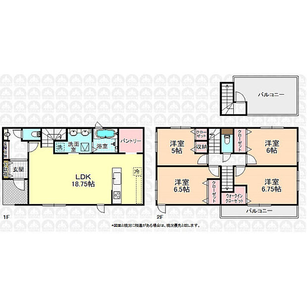 1階に水回り集約の4LDK！