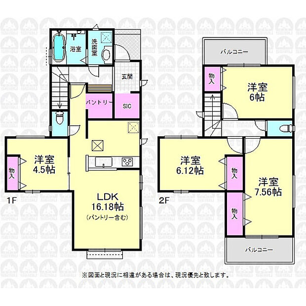 パーソナルスペースを確保できる4LDK間取り