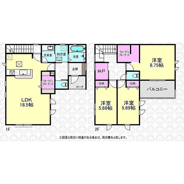 収納豊富な3LDK間取り