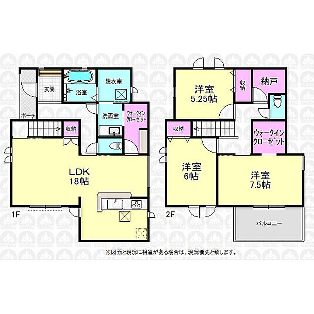 収納豊富な3LDK間取り