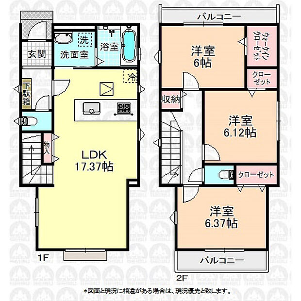 LDKは17.37帖のゆとりのある空間です！