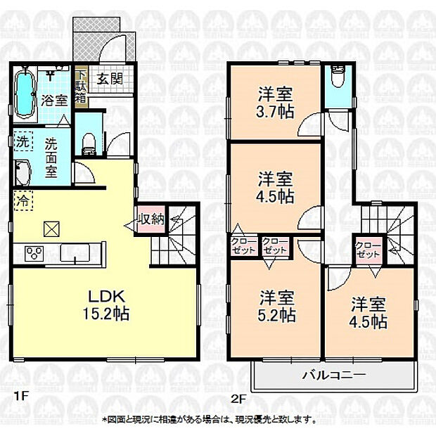 リビングイン階段の4LDK住宅
