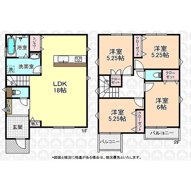 パントリー付きの4LDK住宅
