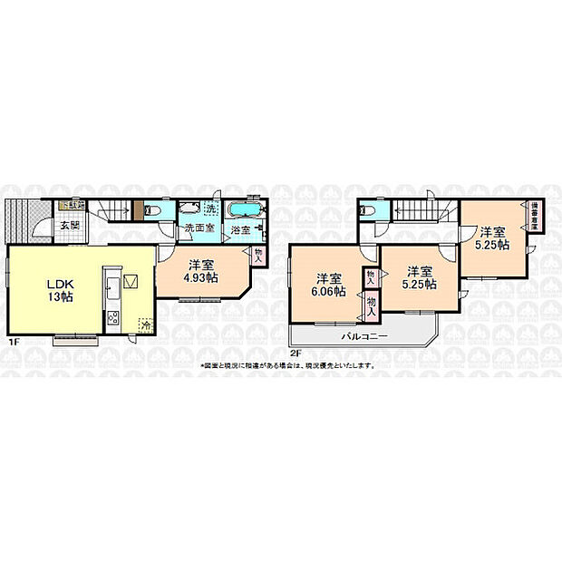全3棟現場4LDK間取り