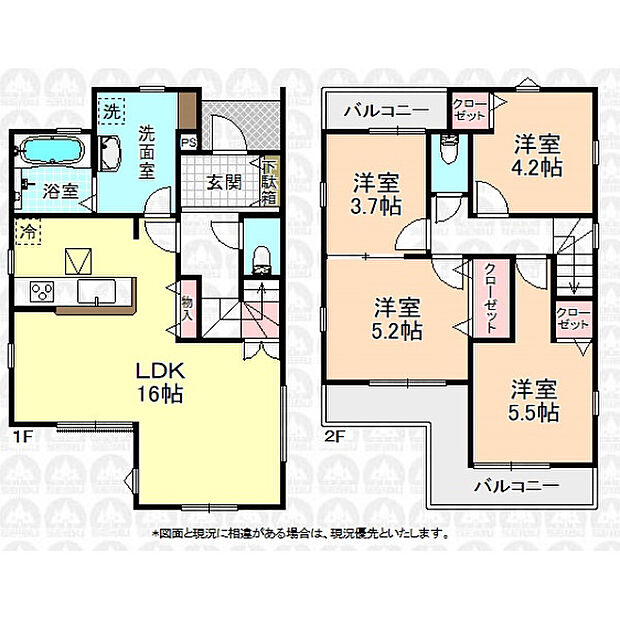 水廻り集中家事動線の間取りです！