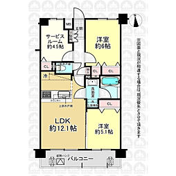 間取図画像 2SLDK