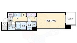 レジデンス京都ゲートシティ 2階1Kの間取り