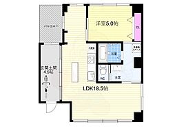 シャリマー西大路 7階1LDKの間取り