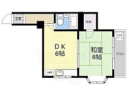 ウィンズ綾小路 4階1DKの間取り
