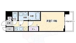 クリスタルグランツ京都西大路 5階1Kの間取り