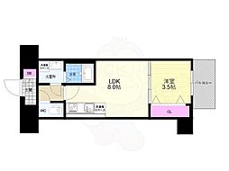 CREST　TAPP　京都西京極　dex 5階1LDKの間取り