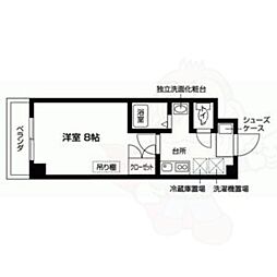 Fiore Saiin 5階1Kの間取り