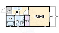 サイト京都西院 1階1Kの間取り
