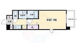 カスタリア京都西大路 7階1Kの間取り