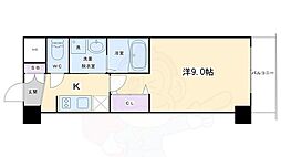エスカーサ京都西陣 2階1Kの間取り