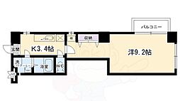 ビレイユ真英烏丸五条 2階1Kの間取り