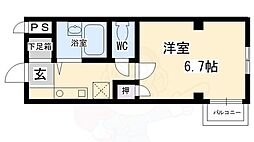グランタック河原町五条 7階1Kの間取り