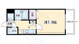 モントワ烏丸御池（旧今人館） 2階1Kの間取り