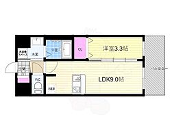 ファステート京都西院パール 6階1LDKの間取り