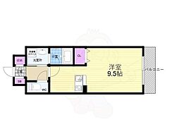 ベラジオ烏丸御池II 4階1Kの間取り