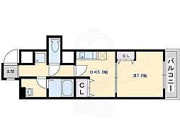 綾小路パレス 3階1DKの間取り