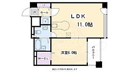 グラシオーズ芦刈山 2階1LDKの間取り