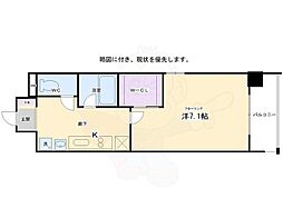 京都市営烏丸線 五条駅 徒歩3分の賃貸マンション 8階1Kの間取り