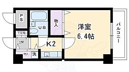 阪急京都本線 烏丸駅 徒歩3分の賃貸マンション 7階1Kの間取り