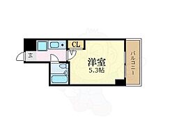エスリード京都駅前 1Kの間取図画像