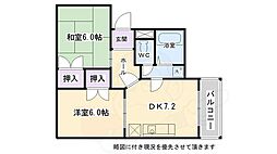 ハウスS&Y 2DKの間取図画像