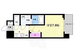 エスリード京都梅小路アヴェニテ 1Kの間取図画像