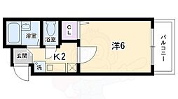 ビレイユ真英四条柳馬場 1Kの間取図画像