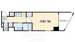 ベラジオ三条朱雀 1Kの間取図画像