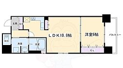 LEGAL京都二条城北 1LDKの間取図画像