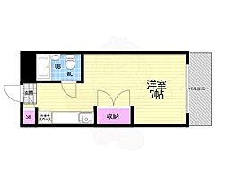 サンシャインビルディング 1Kの間取図画像