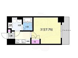 ザ・パークレジデンス京都駅前 1Kの間取図画像