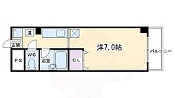 ウィル21烏丸御池 1Kの間取図画像