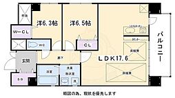 テルマーノ西洞院 2LDKの間取図画像