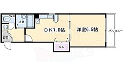 アブレスト今出川 1DKの間取図画像